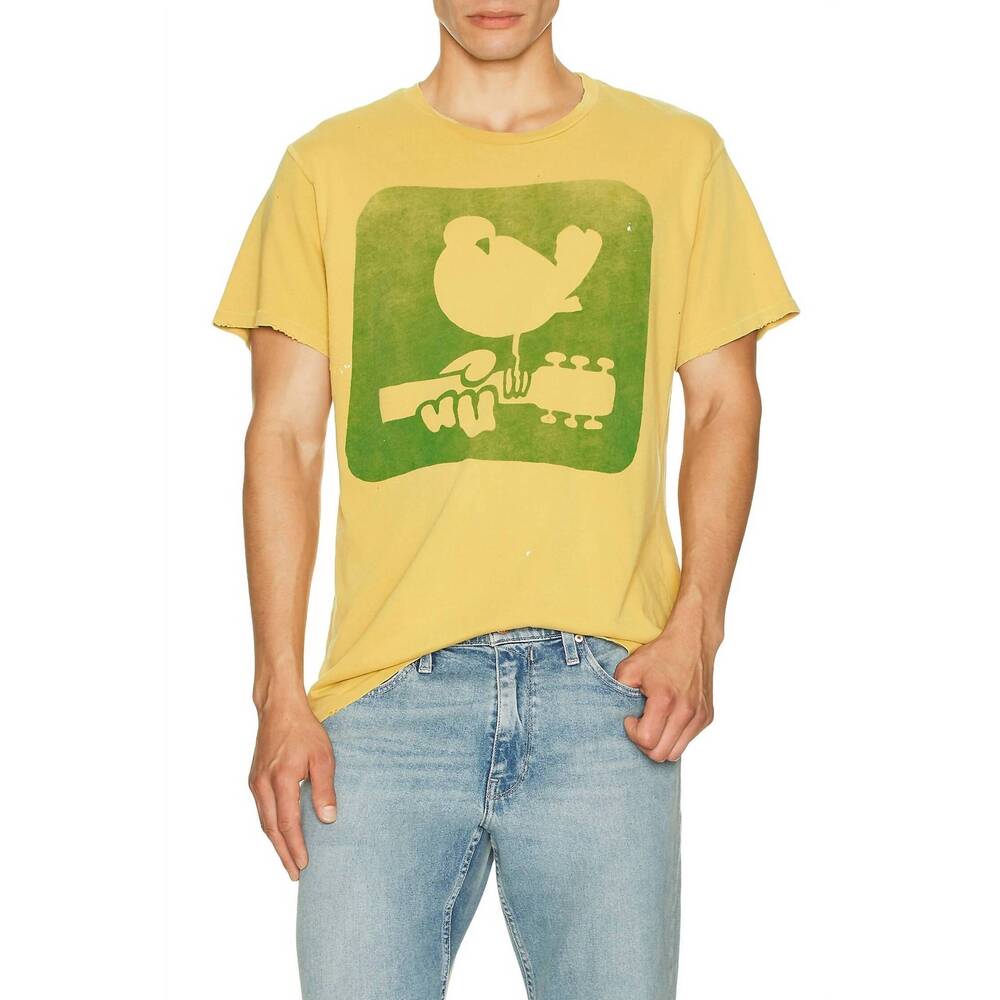 NEW MADEWORN woodstock crewneck tee in mustard